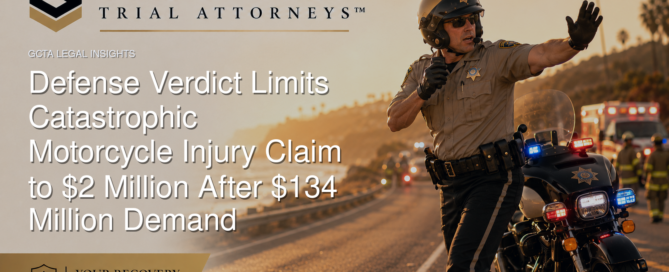 Defense Verdict Limits Catastrophic Motorcycle Injury Claim to $2 Million After $134 Million Demand 2 Defense Verdict Limits Catastrophic Motorcycle Injury Claim to $2 Million After $134 Million Demand