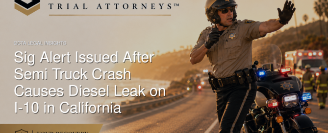 Sig Alert Issued After Semi Truck Crash Causes Diesel Leak on I-10 in California 2 Sig Alert Issued After Semi Truck Crash Causes Diesel Leak on I-10 in California