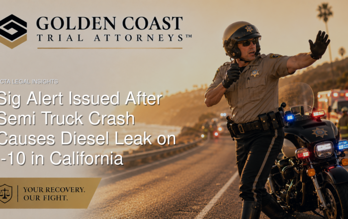 Home 2 Sig Alert Issued After Semi Truck Crash Causes Diesel Leak on I-10 in California
