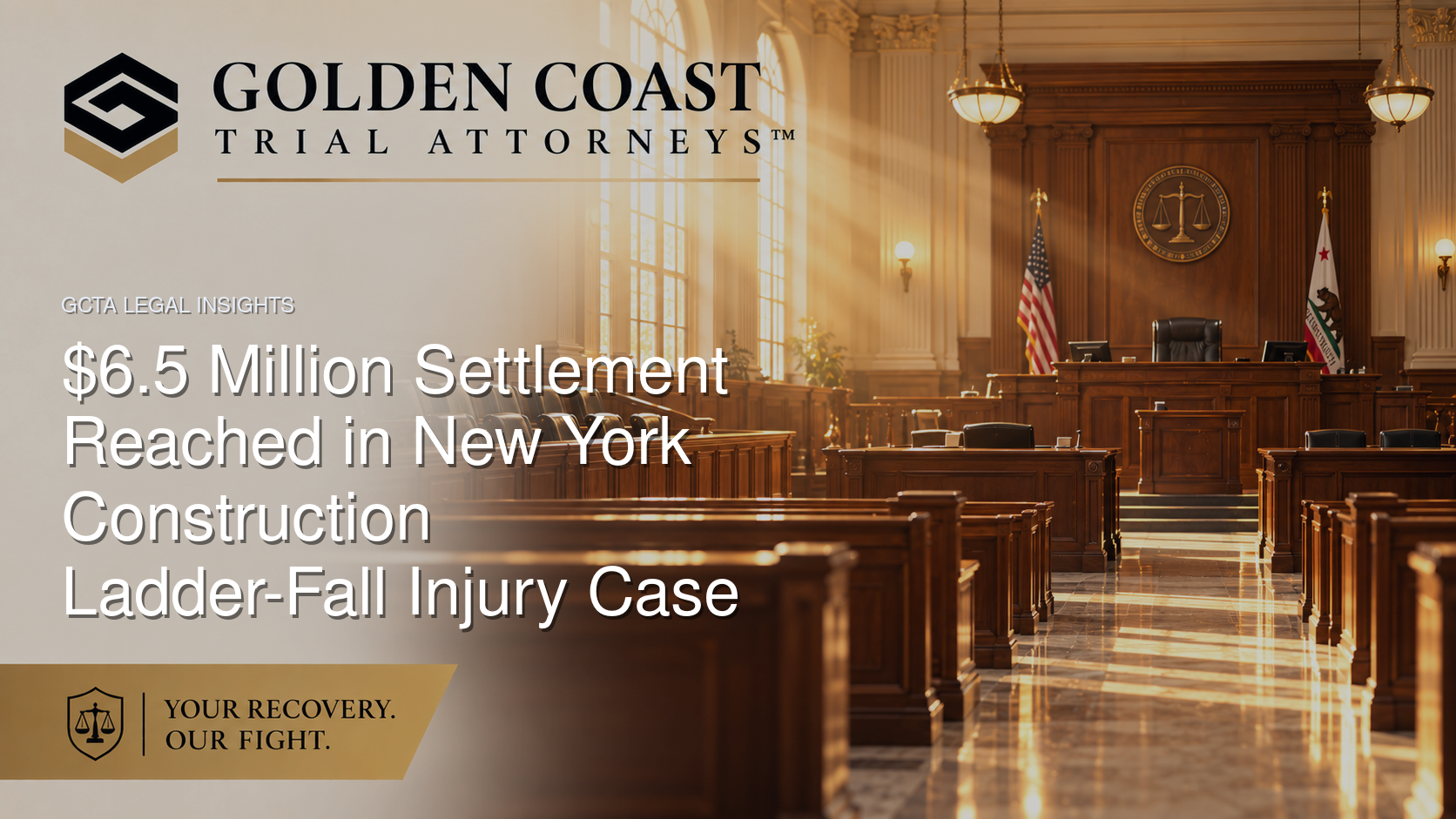 $6.5 Million Settlement Reached in New York Construction Ladder-Fall Injury Case