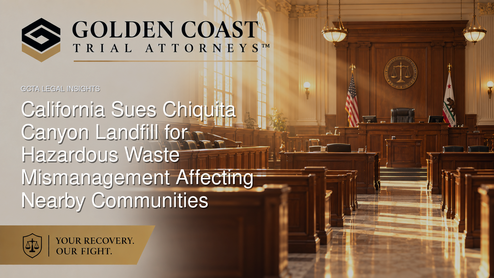 California Sues Chiquita Canyon Landfill for Hazardous Waste Mismanagement Affecting Nearby Communities 1 California Sues Chiquita Canyon Landfill for Hazardous Waste Mismanagement Affecting Nearby Communities