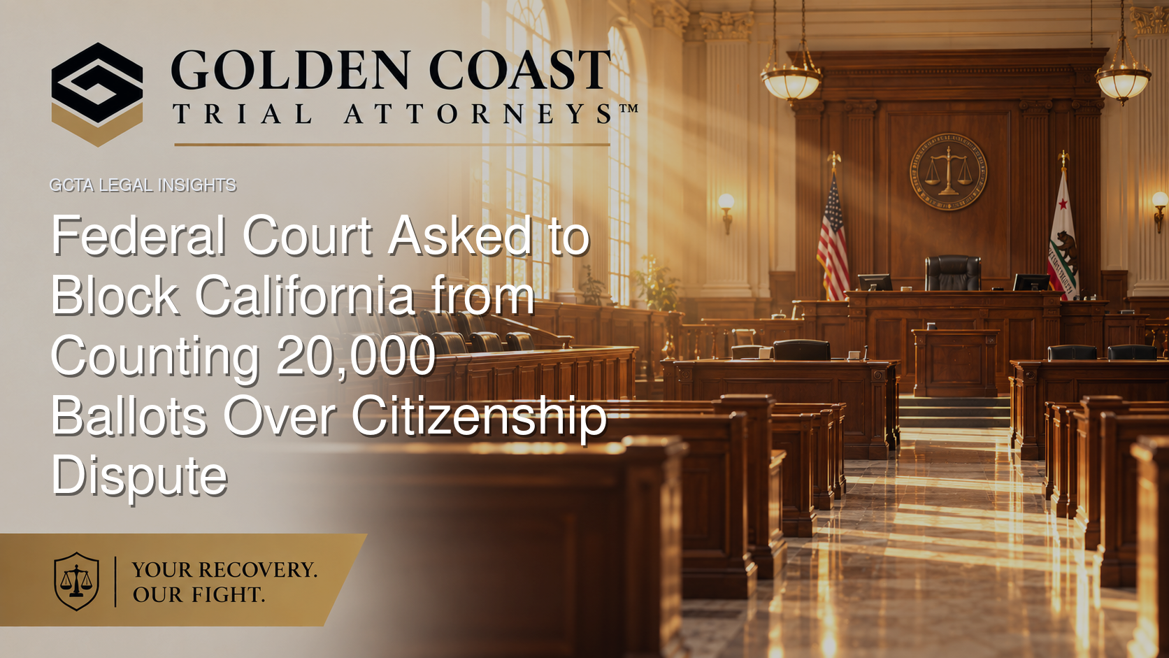 Federal Court Asked to Block California from Counting 20,000 Ballots Over Citizenship Dispute